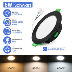 68mm-90mm LED Einbauleuch Dimmbar Einbaustrahler Decken Leuchte 230V Einbau Spot