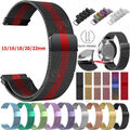 Milanese Loop Armband für Samsung Amazfit Huawei Garmin Metall Magnet 14mm-24mm