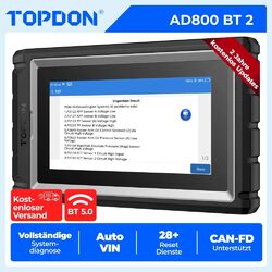 TOPDON AD800 BT 2 Profi OBD2 Diagnosegerät Auto KFZ Scanner ALLE SYSTEM TPMS 64G⭐⭐⭐⭐⭐10000✅AUTOVIN✅Bluetooth✅100+Car Brands✅Free Update