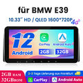 Android 12.0 Autoradio Octa Kern Navi GPS DSP RDS CarPlay für BMW E39 2+32GB SWC