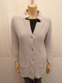 LANA D'ORO CASHMERE Strickjacke Gr.40 I46 100% Kaschmir Grau