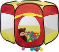 Relaxdays Bällebad mit 100 Bällen für Kinder Popup Spielzelt Ballpool HBT 70x85x