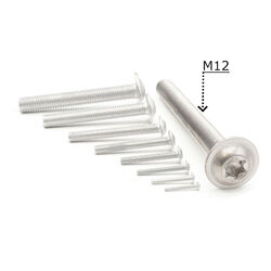 Linsenkopfschrauben mit Flansch DIN/ISO 7380 - 2 Torx Edelstahl A2 VA V2A M2-M12✅✅✅Schrauben-Niro® - Profiqualität vom Fachhändler!✅✅✅