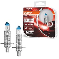 2x OSRAM H1 NIGHT BREAKER LASER Next Generation 3200K in DuoBox Halogen