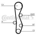 Continental ContiTech CT1099WP1 Wasserpumpe + Zahnriemensatz für KIA CERATO (LD)