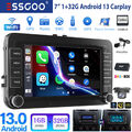 DAB+ 32GB Autoradio Carpaly Android 13 Bluetooth KAM Für VW GOLF 5 6 Passat Polo