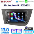 DAB+ Für Seat LEON 1P1 2005-2011 Android 13 Autoradio Carplay GPS WIFI NAVI +KAM