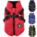 Haustier-Hundejacke mit Geschirr, warme Winter-Hundekleidung, wasserdichte Hunde