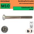 M10 DIN 7991 Senkschraube m. Innensechskant Senkkopfschrauben Edelstahl A2 V2A