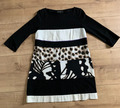 Marc Cain Kleid mit Animal-Print und Streifen, Größe 44 XL  (N6)