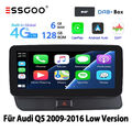 10.25" 8-Kern 128G Android 13 Autoradio GPS Nav DAB+ Für Audi Q5 2009-16 CarPlay