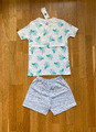 NEU: Pyjama PETIT BATEAU Schlafanzug kurz "Sea Life" (NP: 45€) Shorty, Gr. 140