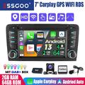 DAB+ Android 13 Autoradio Carplay 2+64G GPS BT Kam Für Audi A3 S3 RS3 8V 8PA 8P1