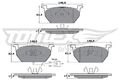 TOMEX Brakes Bremsbelagsatz Scheibenbremse TX 17-03 für VW GOLF 7 5G1 BQ1 BE1 A3