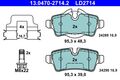 Bremsbelagsatz Scheibenbremse ATE Ceramic 13.0470-2714.2 für MINI R58 R56 R57