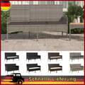 Gartensofa 3-Sitzer mit Kissen Gartenbank Gartenmöbel Sofa Poly Rattan vidaXL