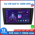 6+128G Für VW Golf VI 2008-2012 Android12 Autoradio Carplay GPS NAVI SAT BT DAB+