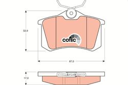 Bremsbelagsatz Scheibenbremse COTEC TRW GDB1330 für AUDI VW RENAULT GOLF SKODA 4