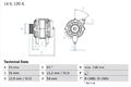 BOSCH 0986044410 GENERATOR FÜR OPEL RENAULT CORSA C + /SCHRÄGHECK + COMBO 98->