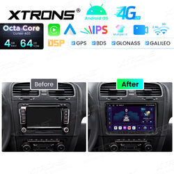9 Zoll Android 14 Auto Car Play 4+64 8-Kern Autoradio AKM DSP für VW Passat Golf