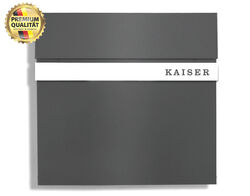 ♛ BESONDERER BAUHAUS DESIGN BRIEFKASTEN KORPUS EDELSTAHL in Anthrazit Ral7016