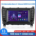 Für Mercedes Benz C Klasse W203 CLK W209 Autoradio Android 13 GPS NAVI SWC DAB+