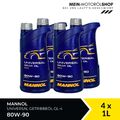 Mannol Universal Getriebeöl 80W-90 GL-4 Schaltgetriebe 4x1 Liter = 4 Liter