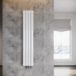 Design Paneelheizkörper Flach Heizkörper Horizontal Vertikal mit Chrom Ventil 