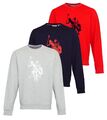 U.S.Polo Assn. Herren Sweatshirt Pullover blau grau rot Rundhals M-3XL Logodruck