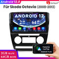 64G Android 12 Autoradio Carplay GPS NAVI Für Skoda Octavia II 2008-2013 BT WIFI