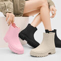 Gummistiefel Damen Kurz Chelsea Boots Stiefeletten Wasserdicht Regenstiefel .