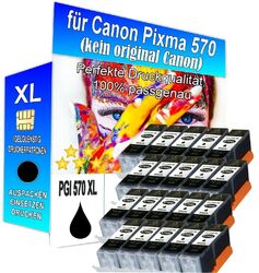 20 x XL Druckerpatronen für CANON PIXMA MG5700 MG5750 MG5752 MG5753 mit Chip BK