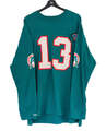 Mitchell & Ness long Miami Dolphins long sleeve stitched sweater turquoise Xlarg