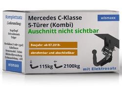 ANHÄNGERKUPPLUNG für MB C-Klasse ab 18 v. abnehmbar GDW +13pol E-Satz spezifisch