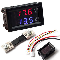 DC 4~30V 100V 10A/50A/100A Voltmeter Amperemeter LED Amp Doppelt Digital Anzeige