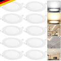 10x LED Einbaustrahler Dimmbar Einbauleuchten Flach Decken Einbau Spot Set 230V