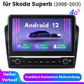 Carplay 10.1” Android12 Autoradio Für Skoda Superb II 08-2013 4+64G GPS Nav WIFI