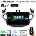 DAB+ 2+64GB Android 13 Für Opel Corsa E / Adam Autoradio CarPlay GPS WIFI FM RDS