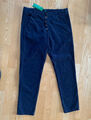 United Colors of Benetton Cord Chino Hose, Gr. 36, Farbe: Blau, NEU mit Etikett