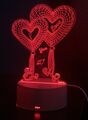 3D LED I Love You 7 Farben Nachtlicht Touch Tischlampe Valentinstag Geschenk Portofrei