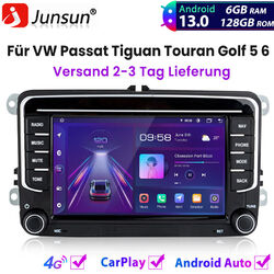 6+128G Android13 Carplay Autoradio GPS NAVI Für VW Passat Tiguan Touran Golf 5 6