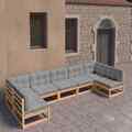 Garten Lounge Set Gartenmöbel Sofa Sitzgruppe 7-tlg. Massivholz Kiefer vidaXL