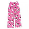 Kind Kawaii Hello Kitty Pyjama Hose Flanell Warm Schlafanzughose Relax Hosen