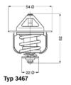 BorgWarner (Wahler) 3467.85D Thermostat, Kühlmittel für OPEL