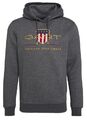 Gant Antracit Melange Archive Shield Kapuzen- Pullover Sweatshirt Hoodie Gr.4XL