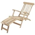 Deckchair Liegestuhl Gartenliege Liege Sonnenliege 3-fach verstellbar Teak