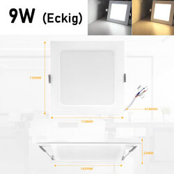 LED Panel Einbaustrahler 230V Spots Set Einbauleuchten Rund Eckig Deckenleuchte 