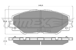 TOMEX Brakes Bremsbelagsatz Scheibenbremse TX 15-41 für TOYOTA RAV 4 3 VAN AURIS