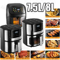 Heißluftfritteuse Fritteusen Fritteuse Heißluft Heissluft XXL Air Fryer 8L/7.5L