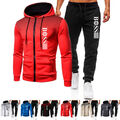 Jogginghose Sportanzug HerrenTrainingsanzug Set Hoodie Jacke Kapuzen Sweatshirt/